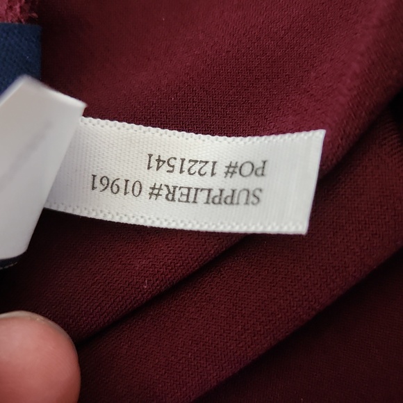 Burgundy Empire Waist A Line Dress NWT - Picture 16 of 17